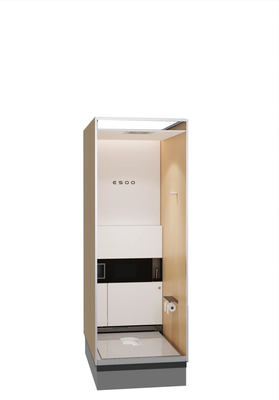 Integrated smart cubicle with a squat toilet